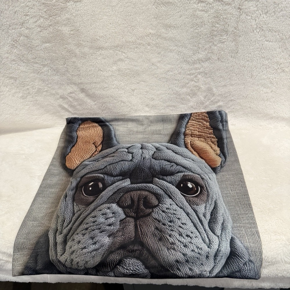 French Bulldog Pillow Cover Cute Frenchie 17.5" Cushion Case for Pet Lover Gift